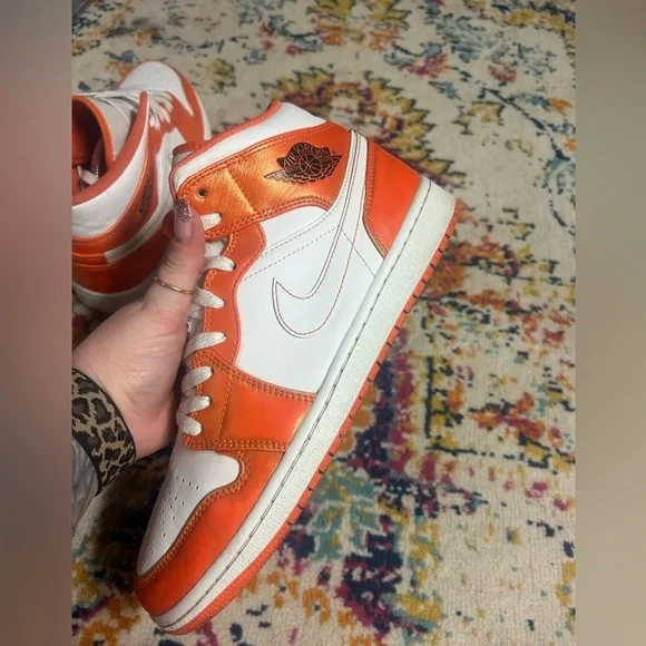 AIR JORDAN 1 MID SE MEN'S SIZE 10 DS SHOES ELECTRO WHITE - Picture 7 of 11